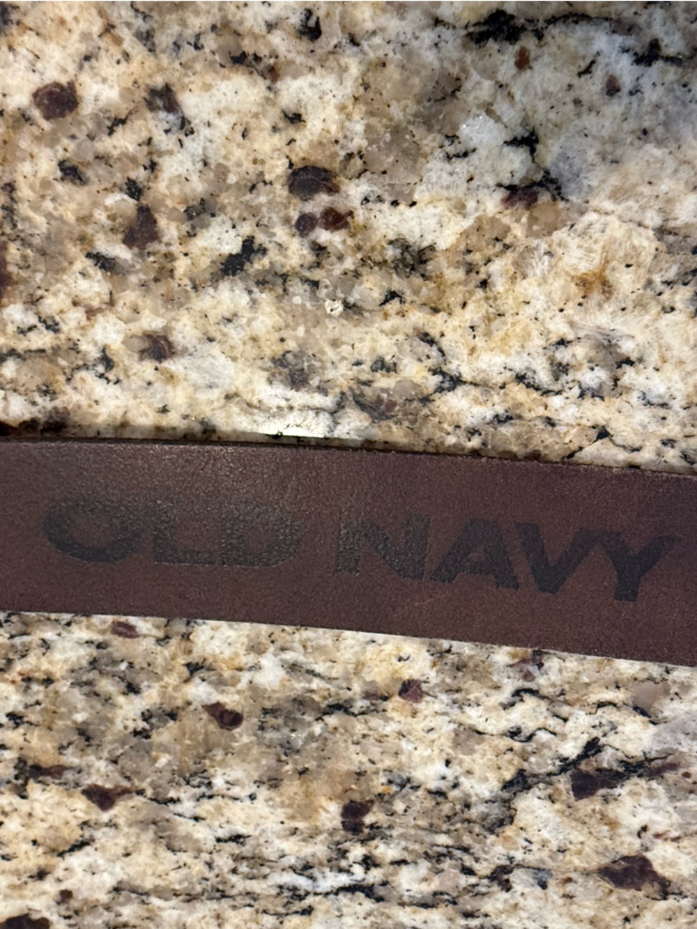 Old Navy brown genuine leather belt silver buckle SZ M - Picture 5 of 11